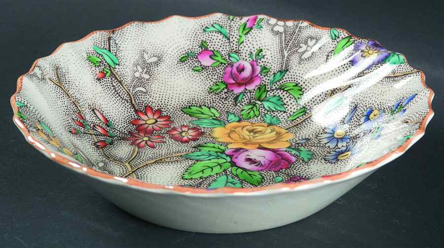 Patricia (Yellow Trim) Fruit/Dessert (Sauce) Bowl by Spode-1