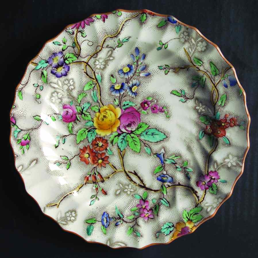 Patricia (Yellow Trim) Salad Plate by Spode-1