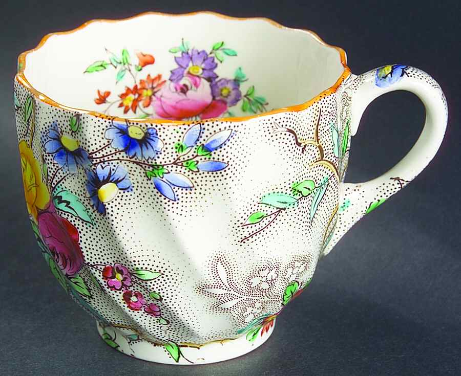 Patricia (Yellow Trim) Footed Cup by Spode-1