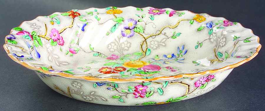 Patricia (Yellow Trim) 9" Oval Vegetable Bowl by Spode-1