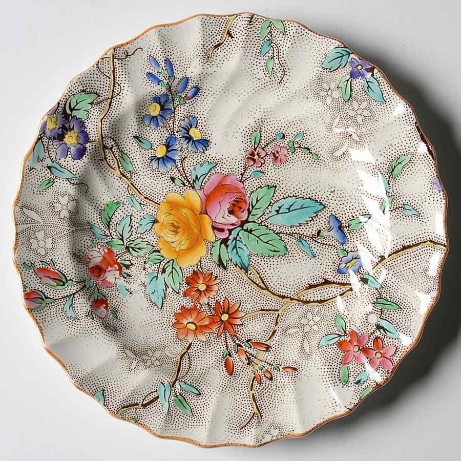 Patricia (Yellow Trim) Bread & Butter Plate by Spode-1