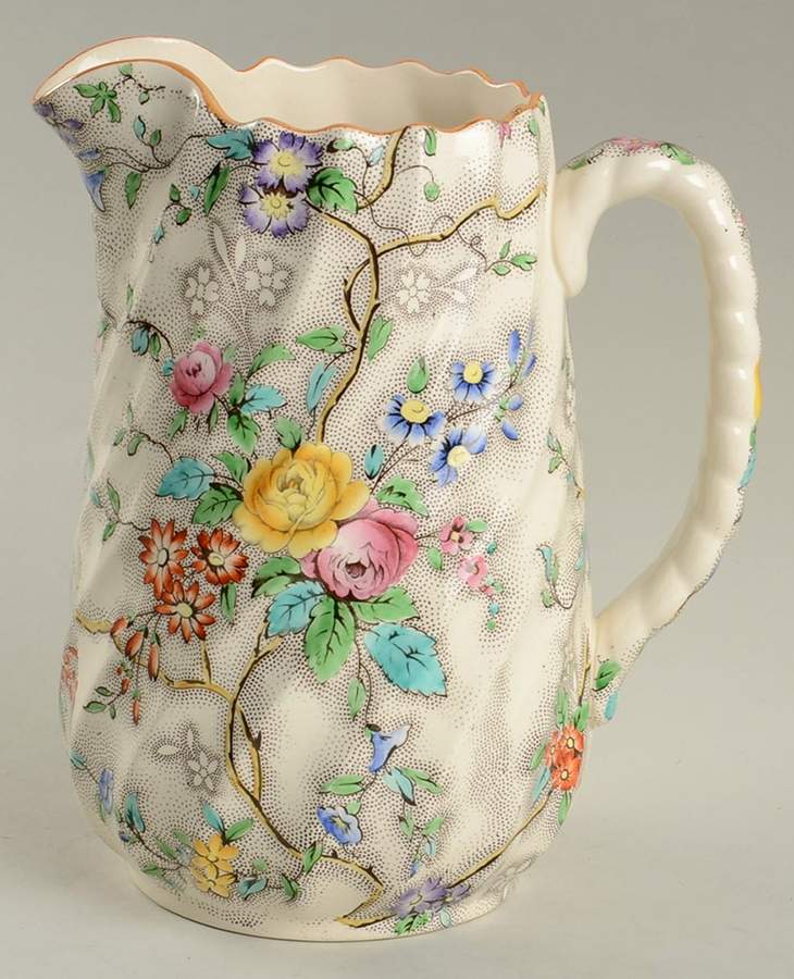 Patricia (Yellow Trim) 32 Oz Pitcher by Spode-1