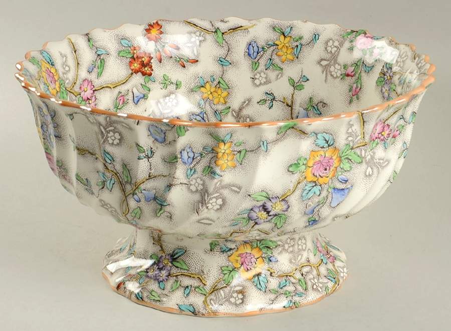 Patricia (Yellow Trim) 9" Large Fruit Bowl by Spode-1