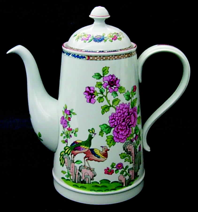 Peacock Coffee Pot & Lid by Spode-1