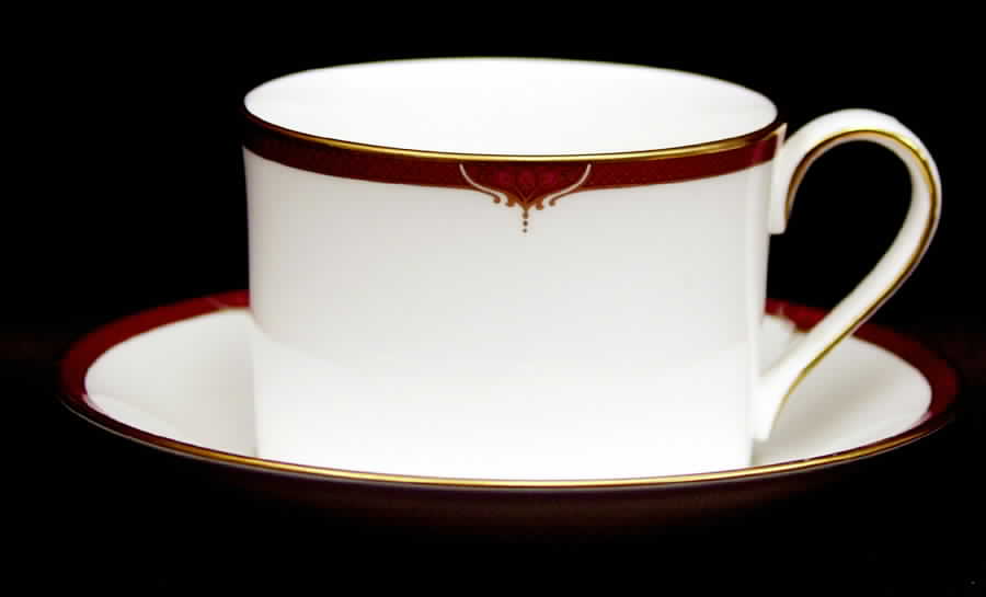 Petit Bordeaux Flat Cup & Saucer Set by Spode-1