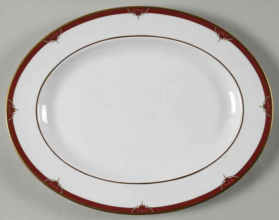 Petit Bordeaux 13" Oval Serving Platter by Spode-1