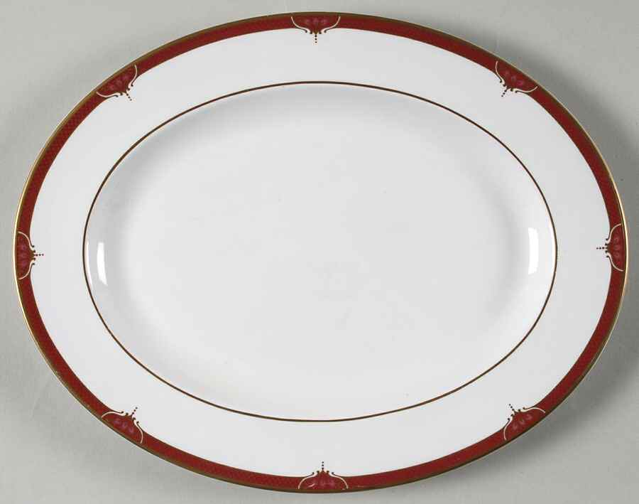 Petit Bordeaux 12" Oval Serving Platter by Spode-1