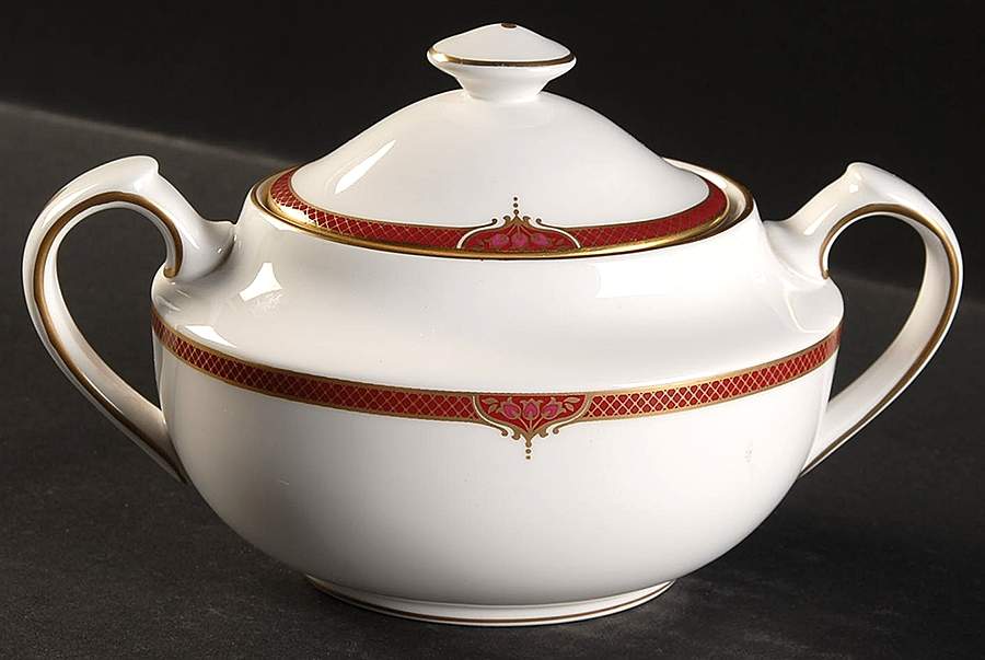 Petit Bordeaux Sugar Bowl & Lid by Spode-1