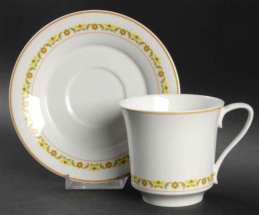 Petite Fleur Flat Cup & Saucer Set by Spode-1