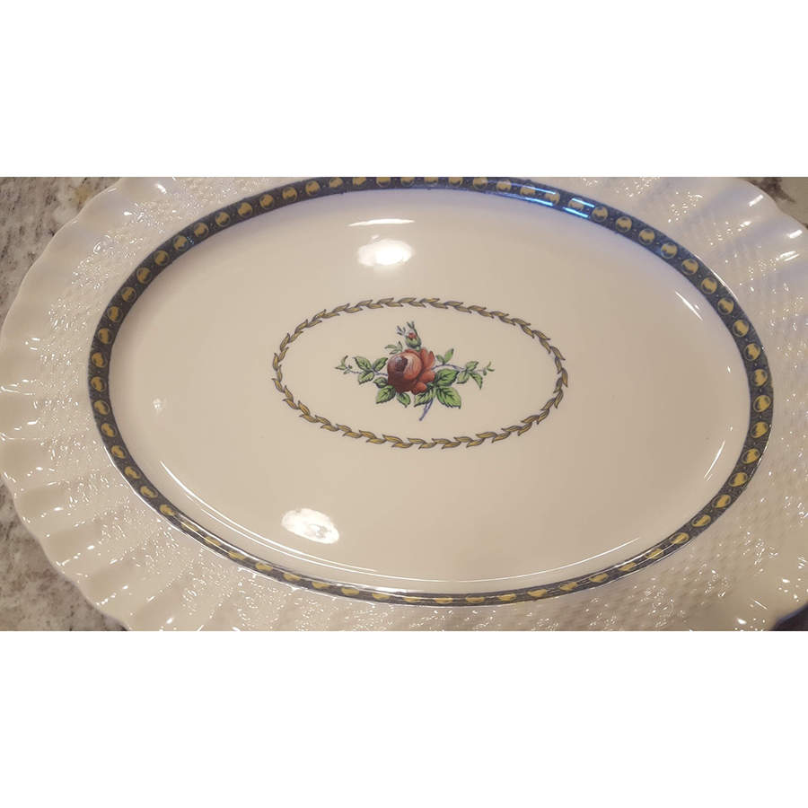 Pearl & Laurel 13" Oval Serving Platter by Spode-1