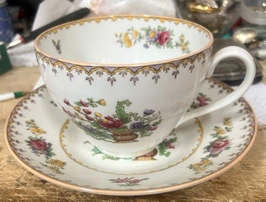 Peplow (Yellow Trim) Jumbo Cup & Saucer Set by Spode-1
