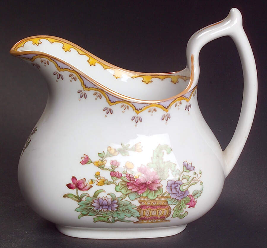 Peplow (Yellow Trim) Creamer by Spode-1