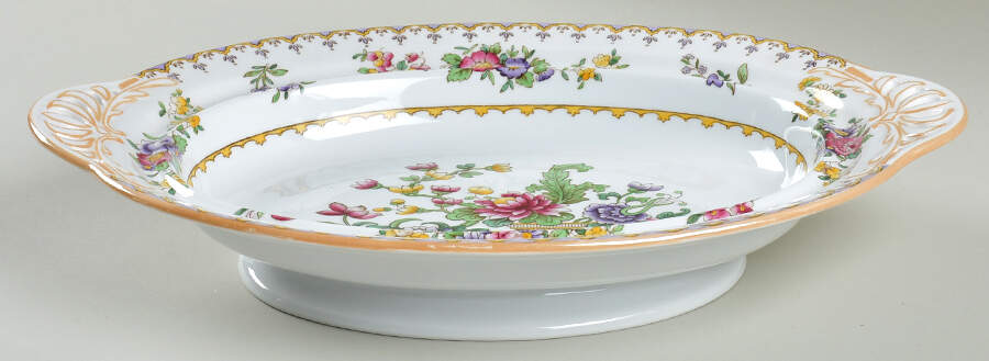 Peplow (Yellow Trim) Oval Vegetable No Lid by Spode-1