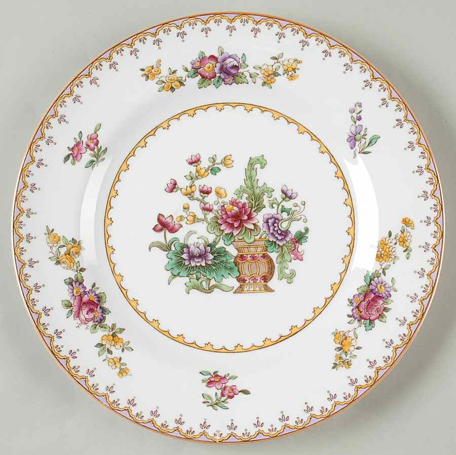 Peplow (Yellow Trim) Luncheon Plate by Spode-1
