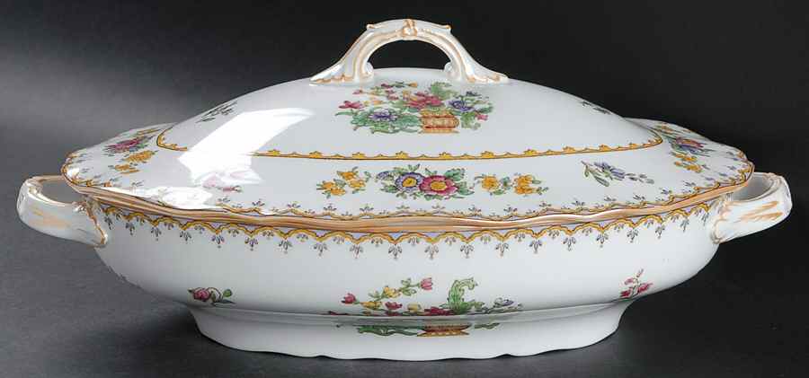 Peplow (Yellow Trim) Oval Covered Vegetable by Spode-1