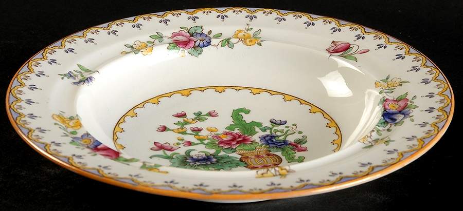 Peplow (Yellow Trim) Round Butter No Lid by Spode-1