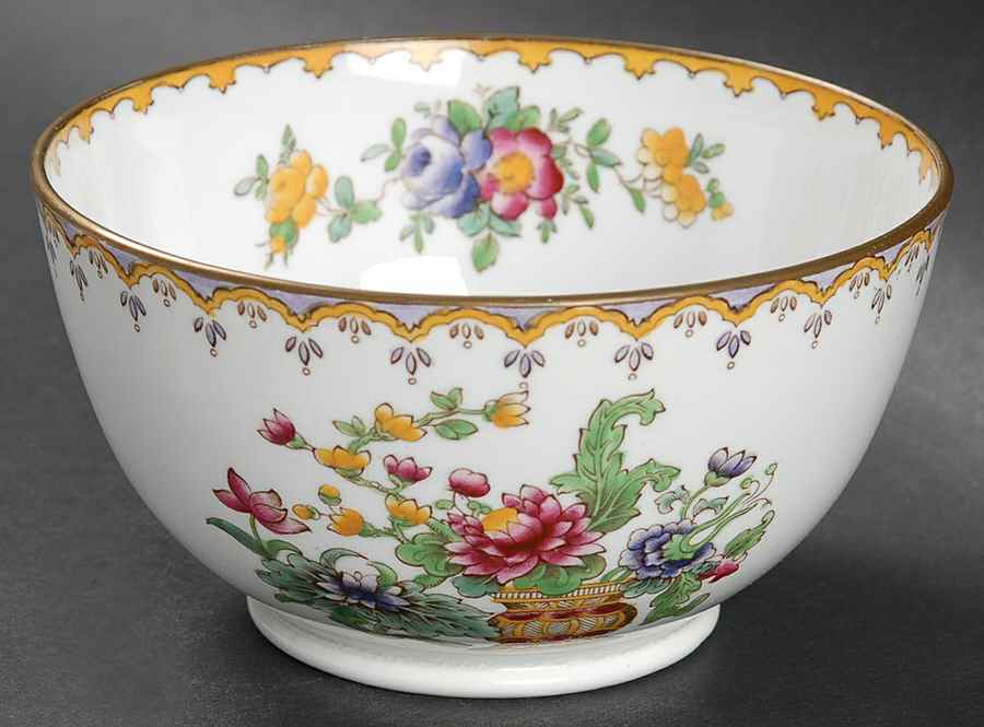 Peplow (Gold Trim) Cranberry Bowl by Spode-1