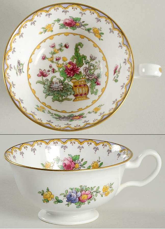 Peplow (Gold Trim) Footed Cup by Spode-1