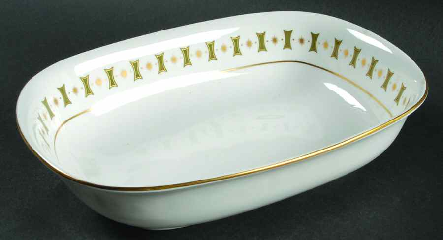 Persia Green 10" Oval Vegetable Bowl by Spode-1