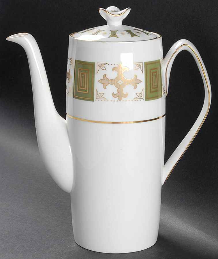 Persia Green Coffee Pot & Lid by Spode-1