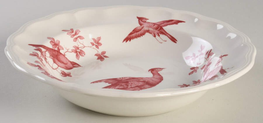 Pink Bird Rim Soup Bowl by Spode-1
