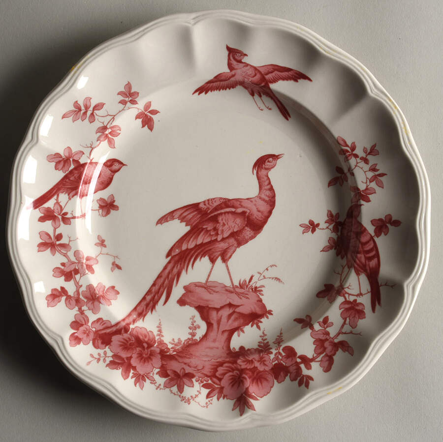Pink Bird Luncheon Plate by Spode-1