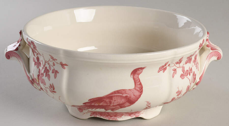 Pink Bird Round Vegetable No Lid by Spode-1