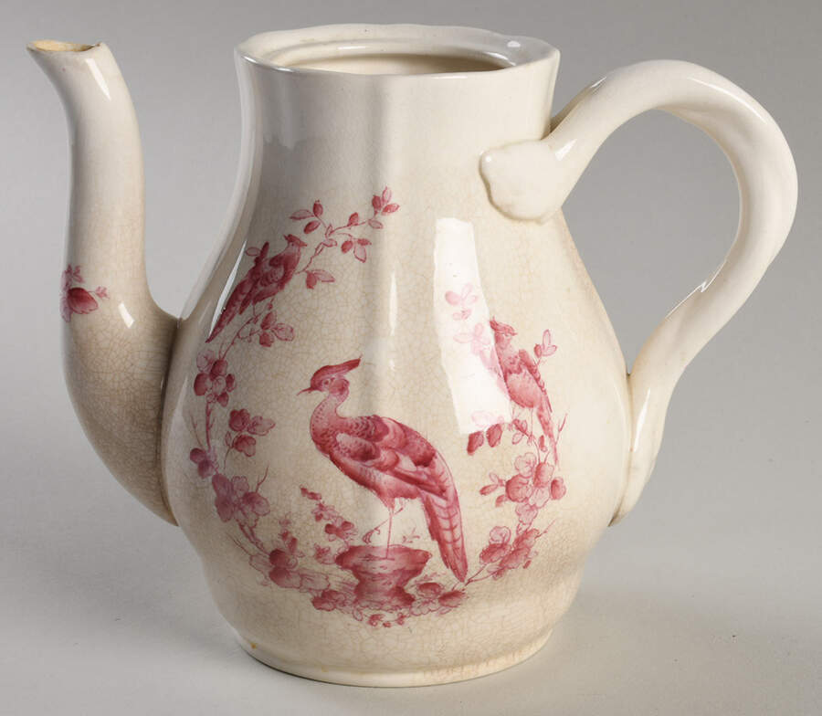 Pink Bird Small Coffee Pot No Lid by Spode-1