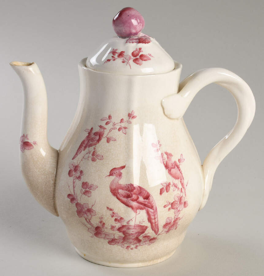 Pink Bird Small Coffee Pot & Lid by Spode-1