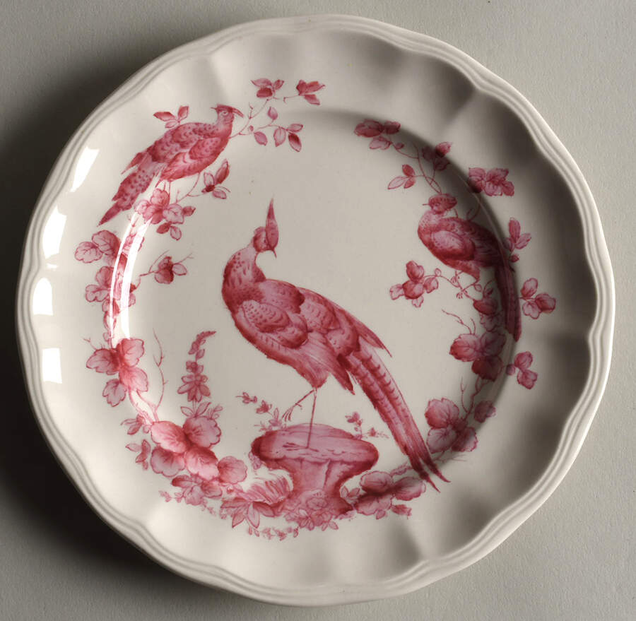 Pink Bird Bread & Butter Plate by Spode-1