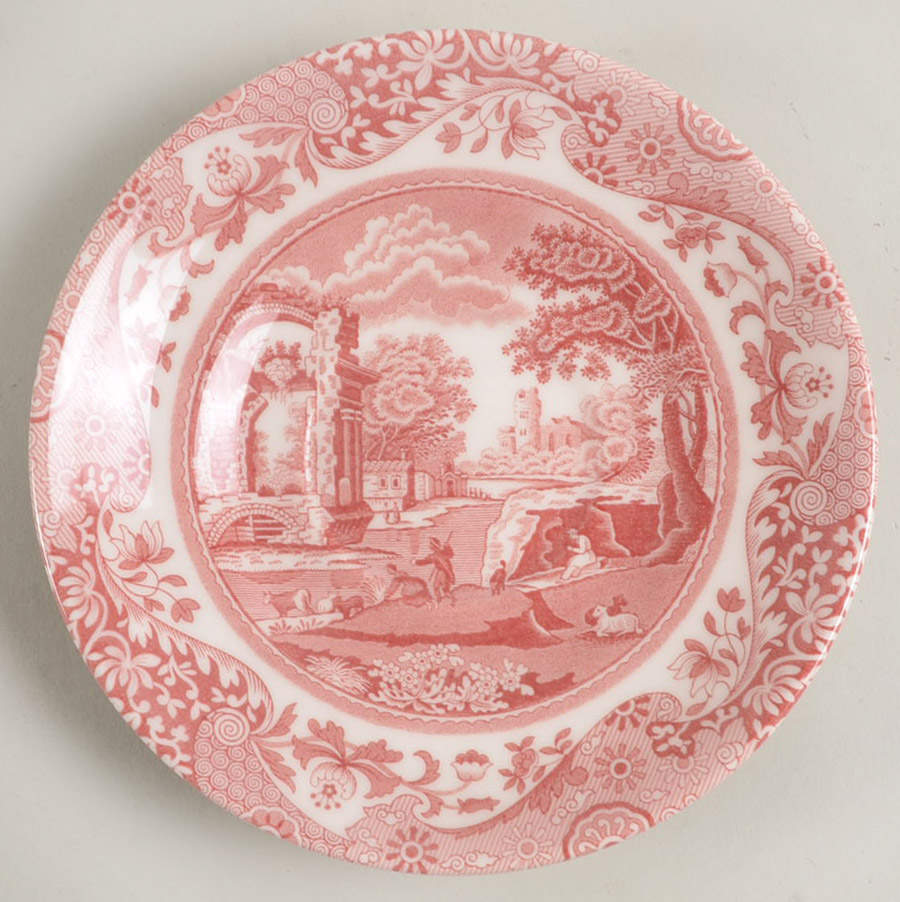 Pink Italian Saucer by Spode-1