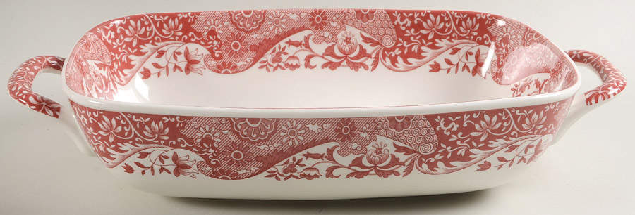 Pink Italian 11" Rectangular Baker by Spode-1