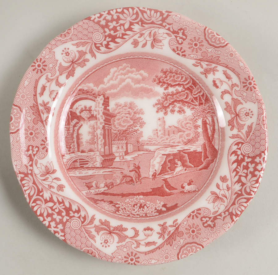 Pink Italian Bread & Butter Plate by Spode-1