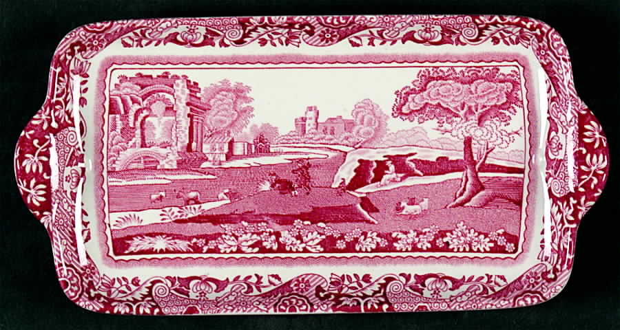 Pink Italian Miniature Tray by Spode-1
