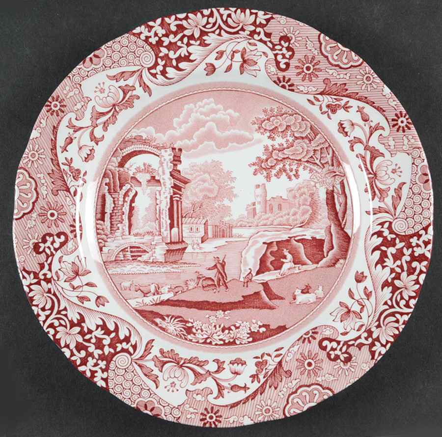 Pink Italian Salad Plate by Spode-1
