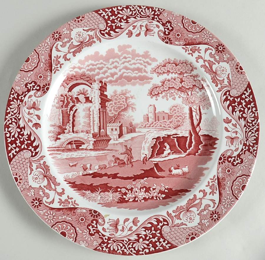 Pink Italian Service Plate (Charger) by Spode-1