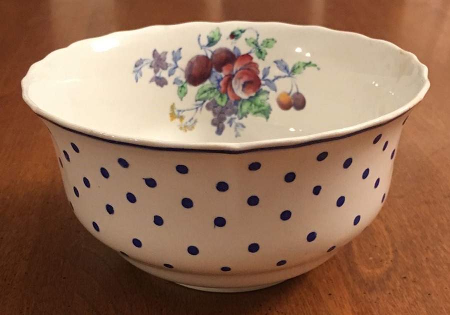 Polka Dot Blue Open Sugar Bowl by Spode-1