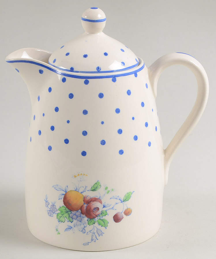 Polka Dot Blue Hot Water Jug & Lid by Spode-1
