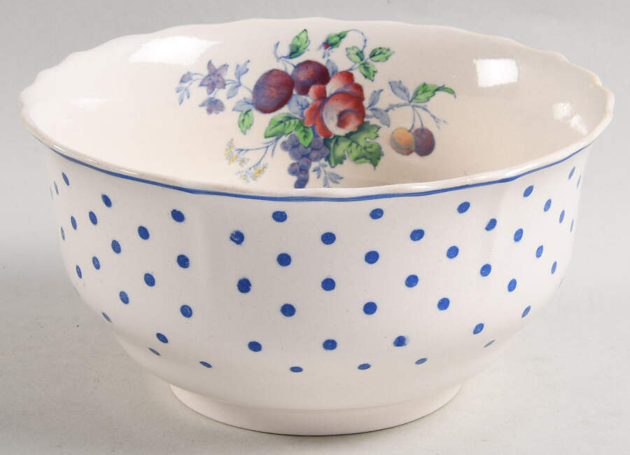 Polka Dot Blue Cranberry Bowl by Spode-1