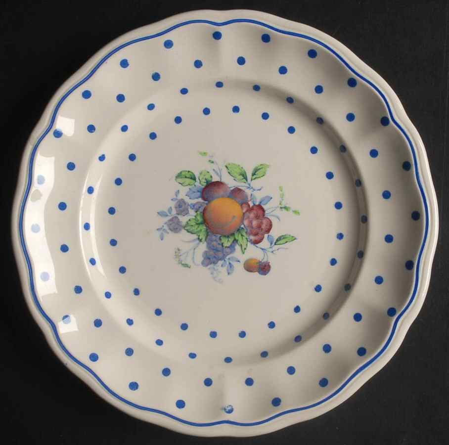 Polka Dot Blue Bread & Butter Plate by Spode-1