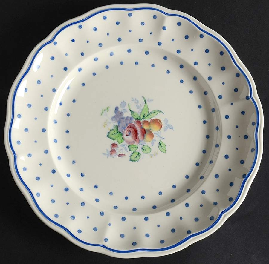 Polka Dot Blue Luncheon Plate by Spode-1