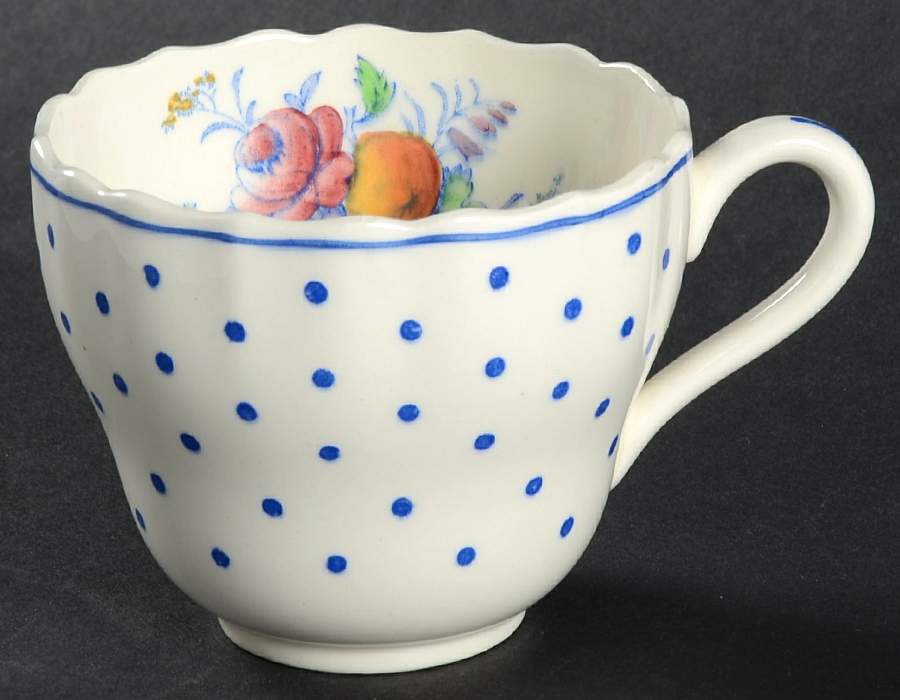 Polka Dot Blue Flat Cup by Spode-1