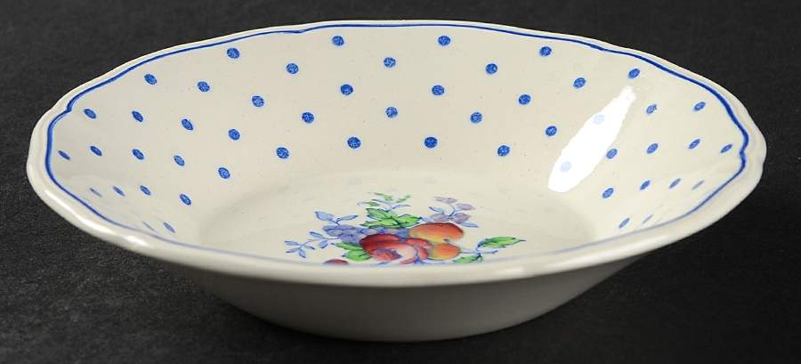 Polka Dot Blue Fruit/Dessert (Sauce) Bowl by Spode-1