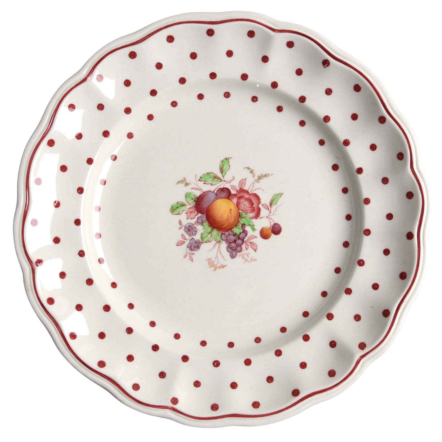 Polka Dot Red Salad Plate by Spode-1