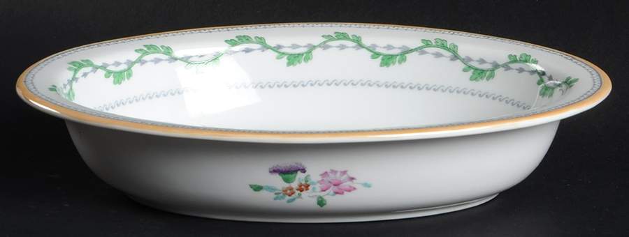 Portabello Green 9" Oval Vegetable Bowl by Spode-1