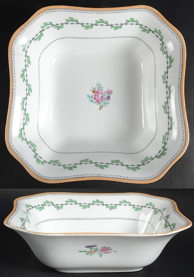 Portabello Green 8" Square Vegetable Bowl by Spode-1