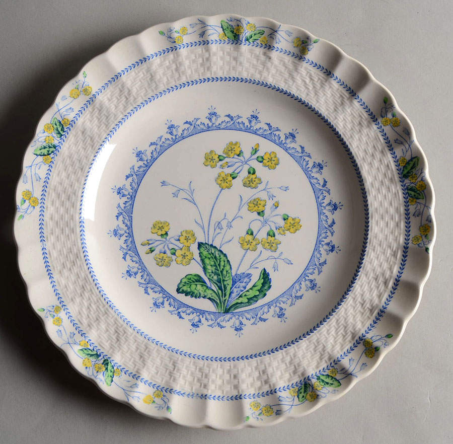 Primrose Blue and Yellow Luncheon Plate by Spode-1
