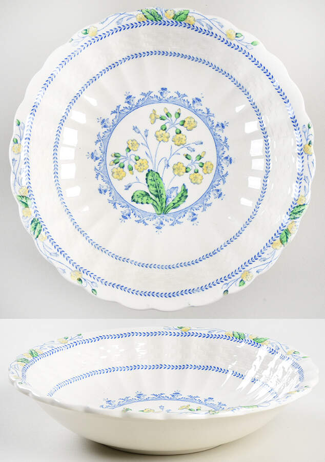 Primrose Blue and Yellow Coupe Cereal Bowl by Spode-1