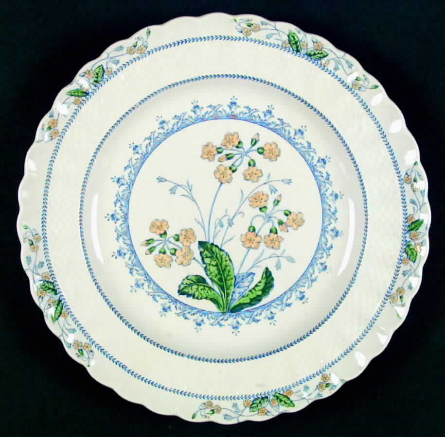 Primrose Blue and Yellow Dinner Plate by Spode-1
