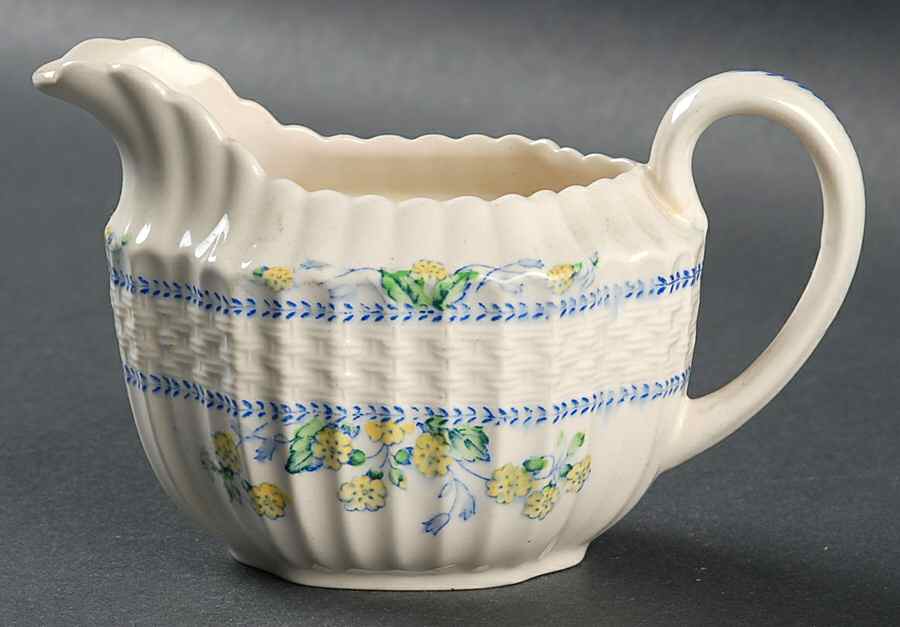 Primrose Blue and Yellow Creamer by Spode-1